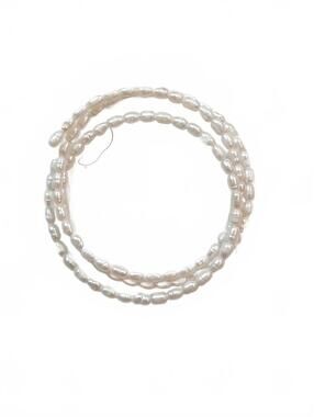 Vintage Multi-Strand Faux Rice Pearls Bracelet Size 2 inches